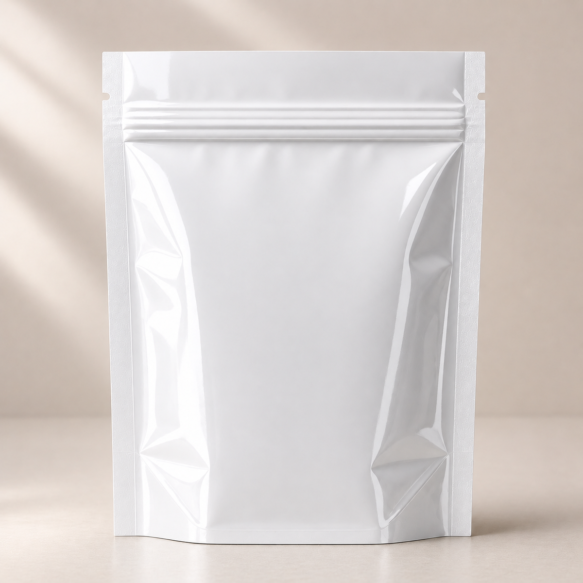 White Gloss PET custom printed pouch