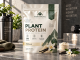 Custom printed supplement stand-up pouch for plant protein powder